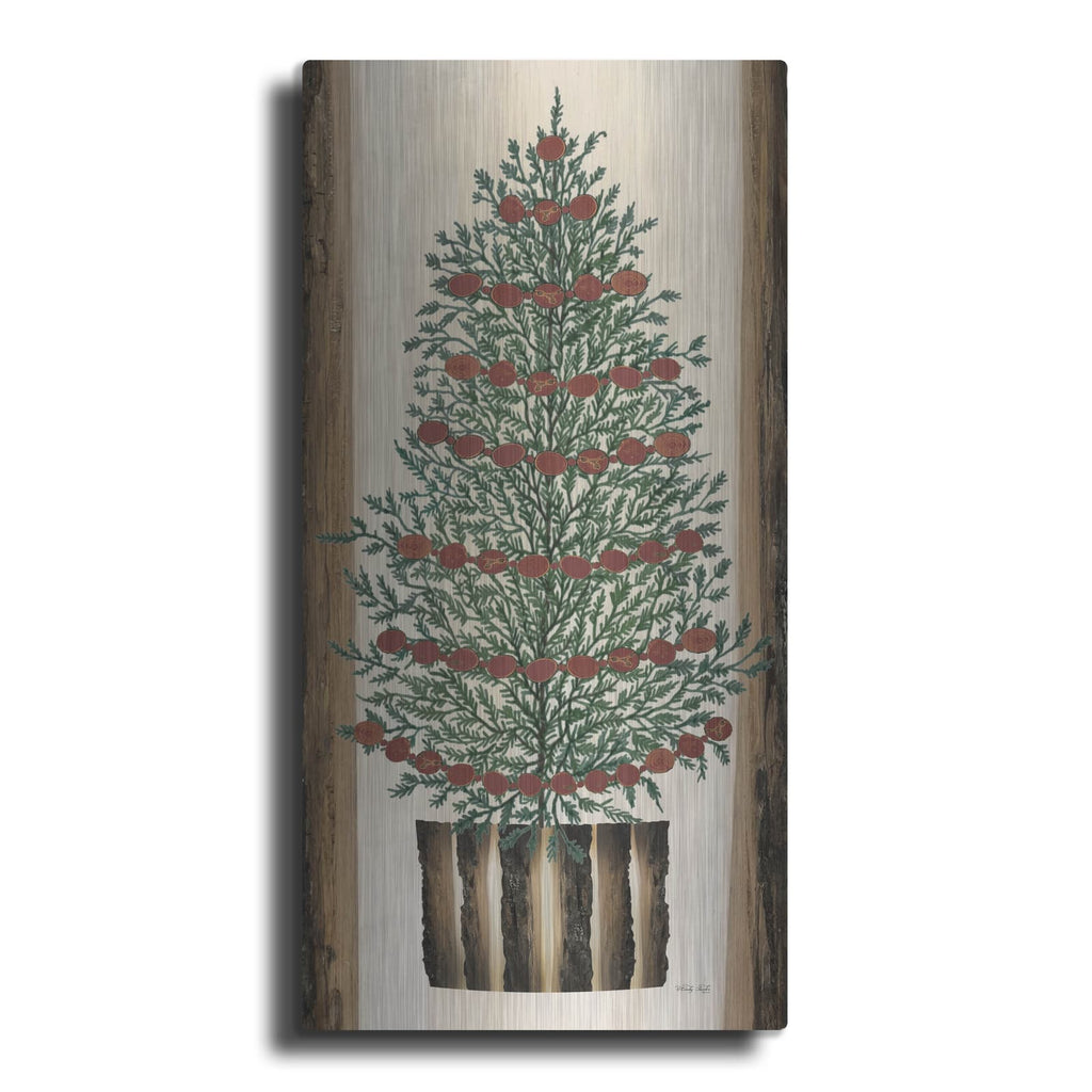 'Wood Land Cedar Tree' by Cindy Jacobs – Metal Wall Art