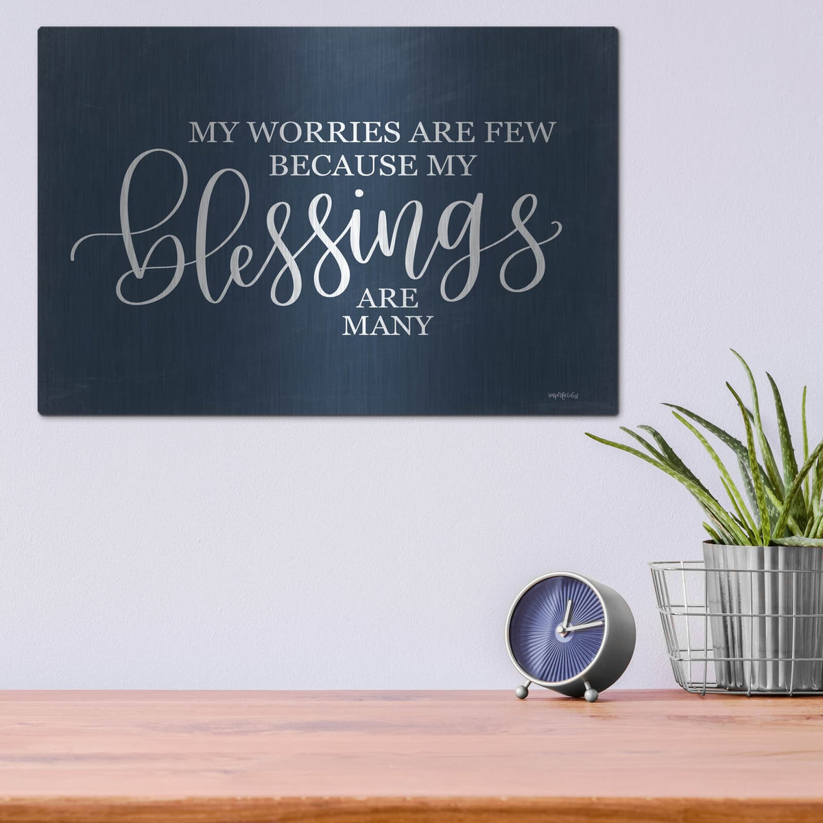 'My Blessings are Many II' by Imperfect Dust – Metal Wall Art, 16x12 room view