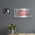 'Merry Christmas' by Imperfect Dust – Metal Wall Art, 24x12 room view