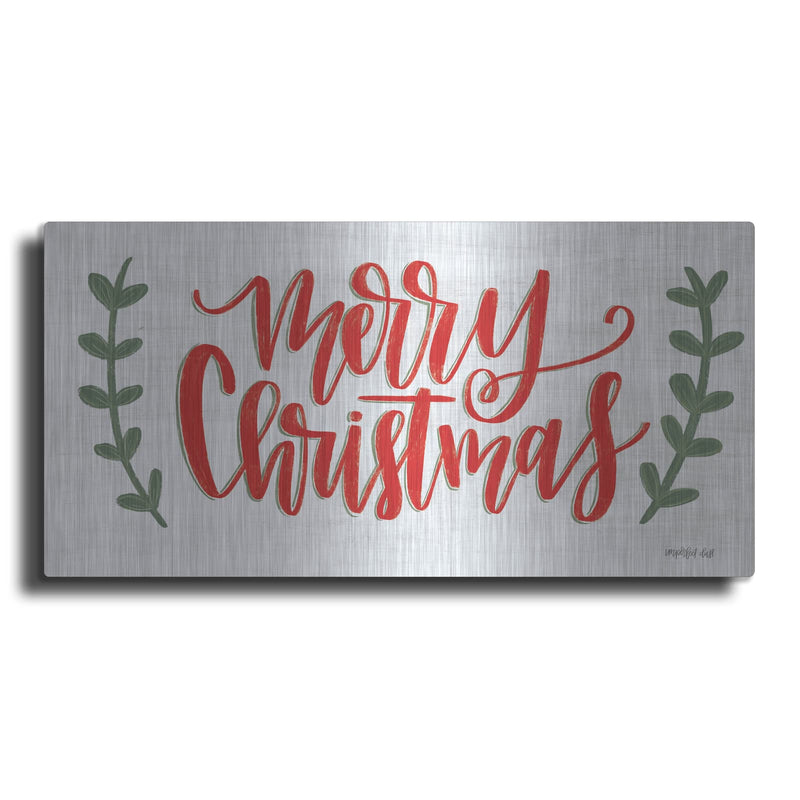 'Merry Christmas' by Imperfect Dust – Metal Wall Art