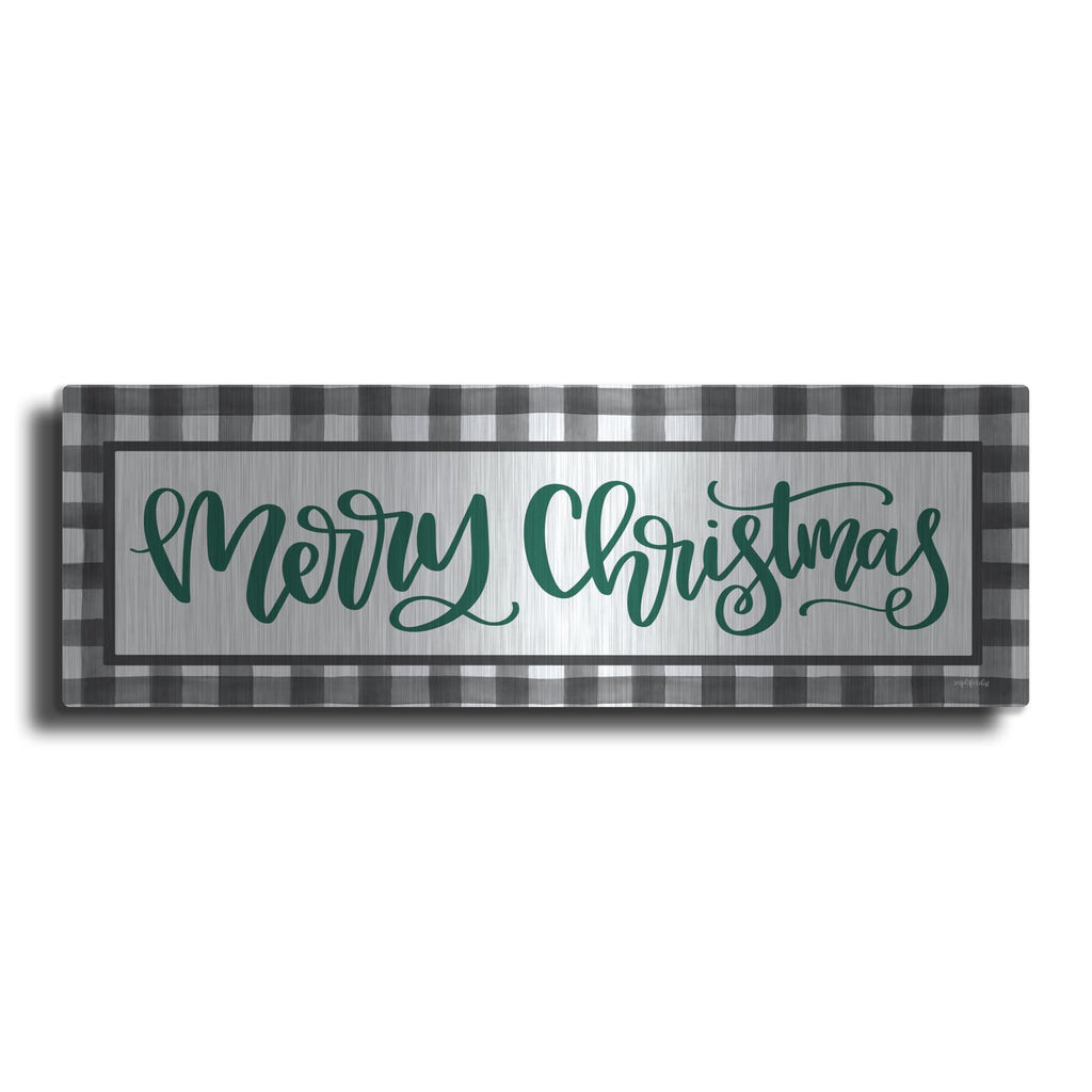 'Merry Christmas Plaid' by Imperfect Dust – Metal Wall Art