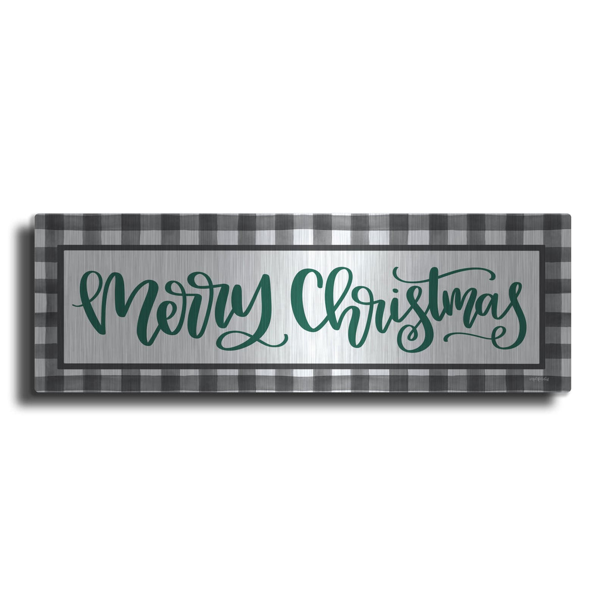 'Merry Christmas Plaid' by Imperfect Dust – Metal Wall Art