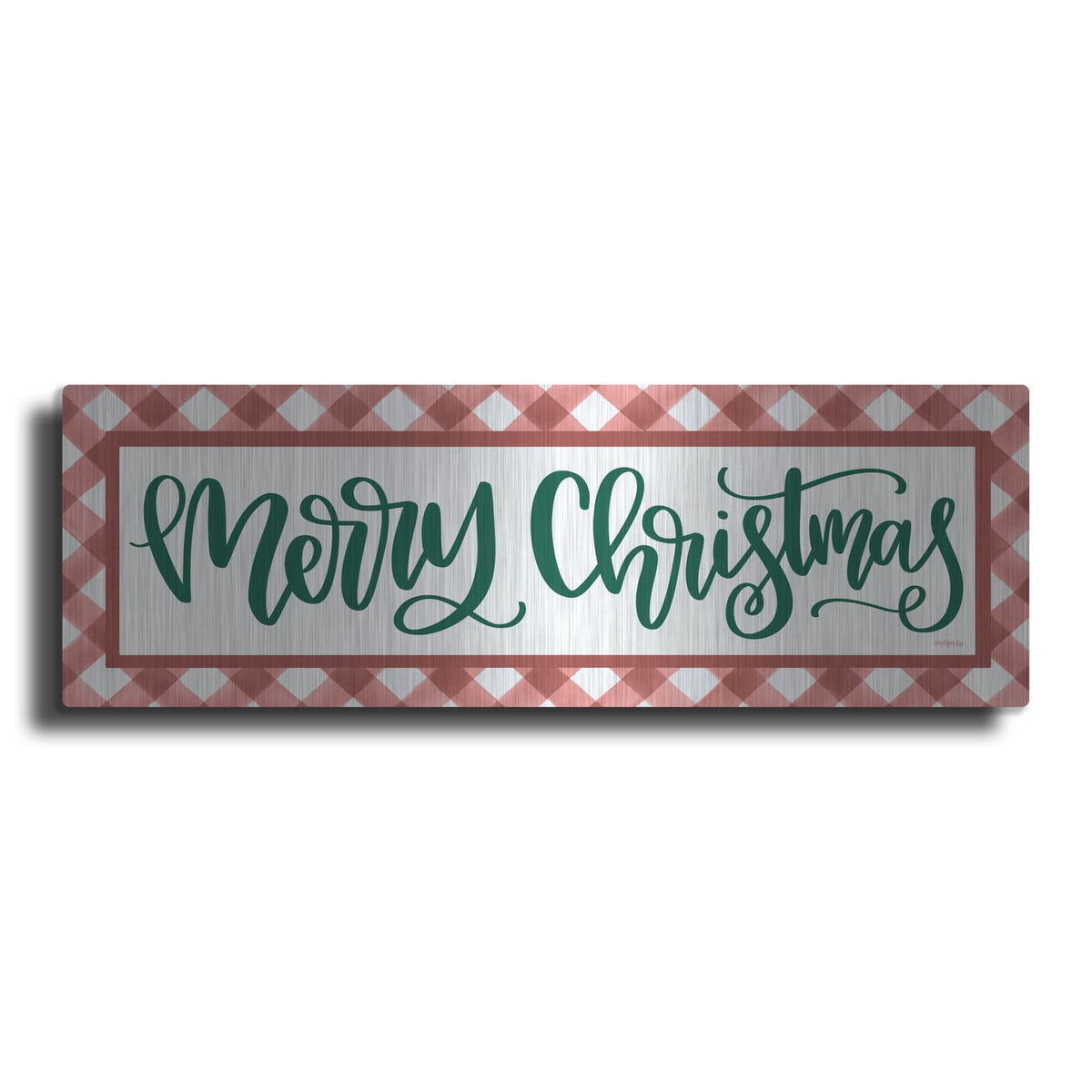 'Merry Christmas Argyle' by Imperfect Dust – Metal Wall Art