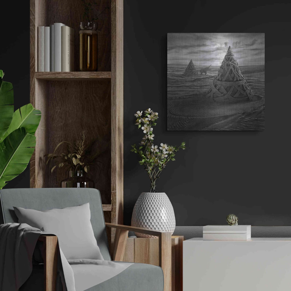 'Oddland' by Dariusz Klimczak – Metal Wall Art, 24x24 room view