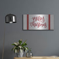 'Merry Christmas Red' by Imperfect Dust – Metal Wall Art, 24x12 room view