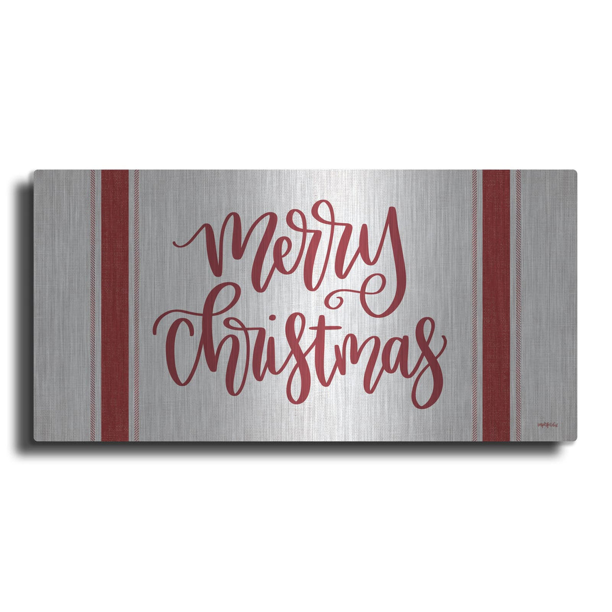 'Merry Christmas Red' by Imperfect Dust – Metal Wall Art