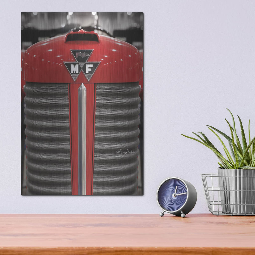 'Tractor Close UP MF' by Lori Deiter – Metal Wall Art, 12x16 room view