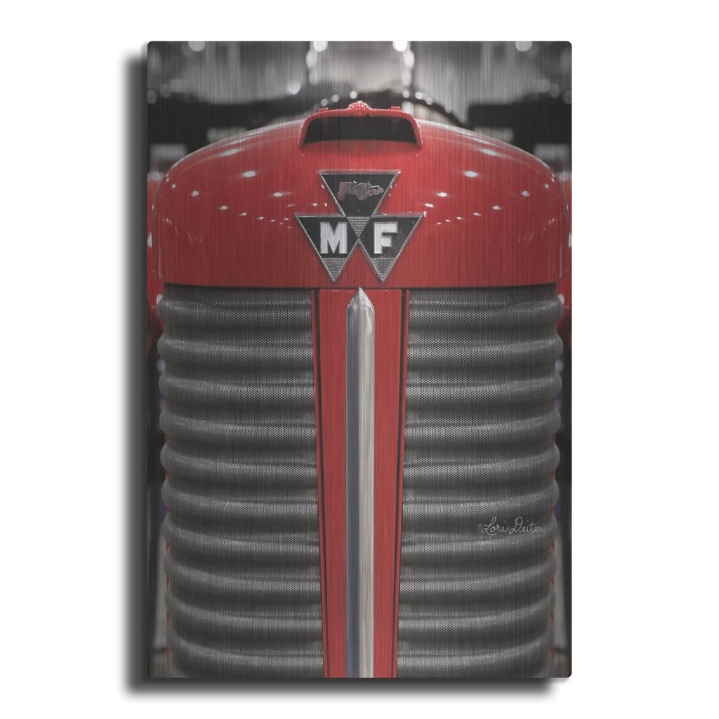 'Tractor Close UP MF' by Lori Deiter – Metal Wall Art