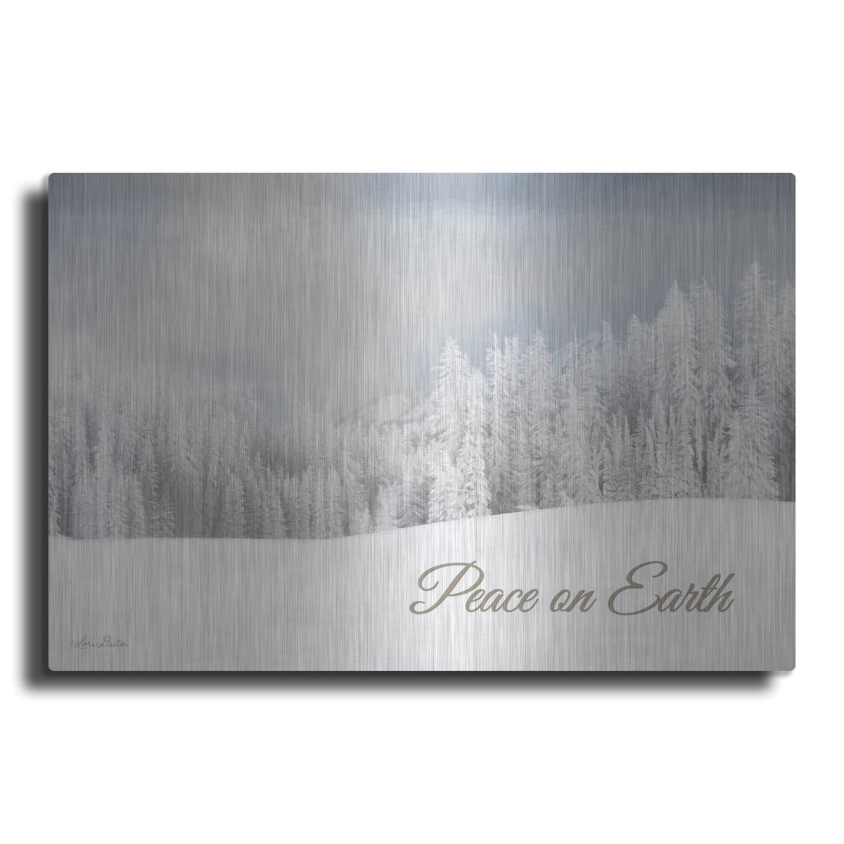 'Lava Mountain Snow Storm' by Lori Deiter – Metal Wall Art
