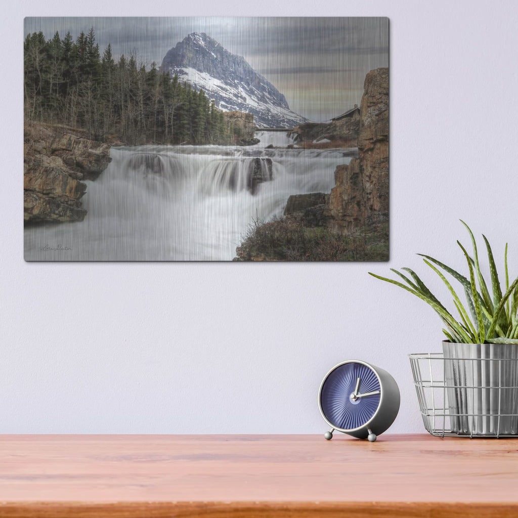 'Swiftcurrent Falls' by Lori Deiter – Metal Wall Art, 16x12 room view
