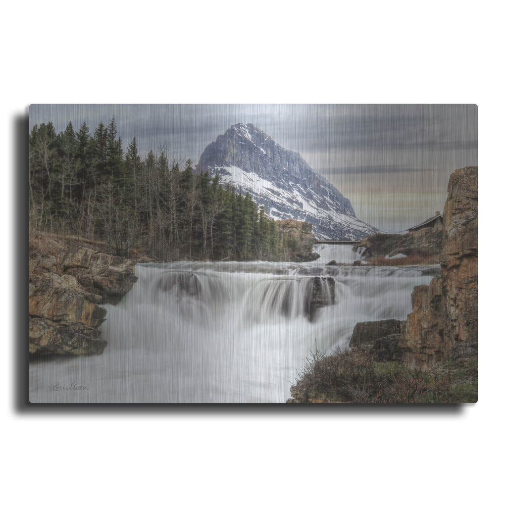 'Swiftcurrent Falls' by Lori Deiter – Metal Wall Art