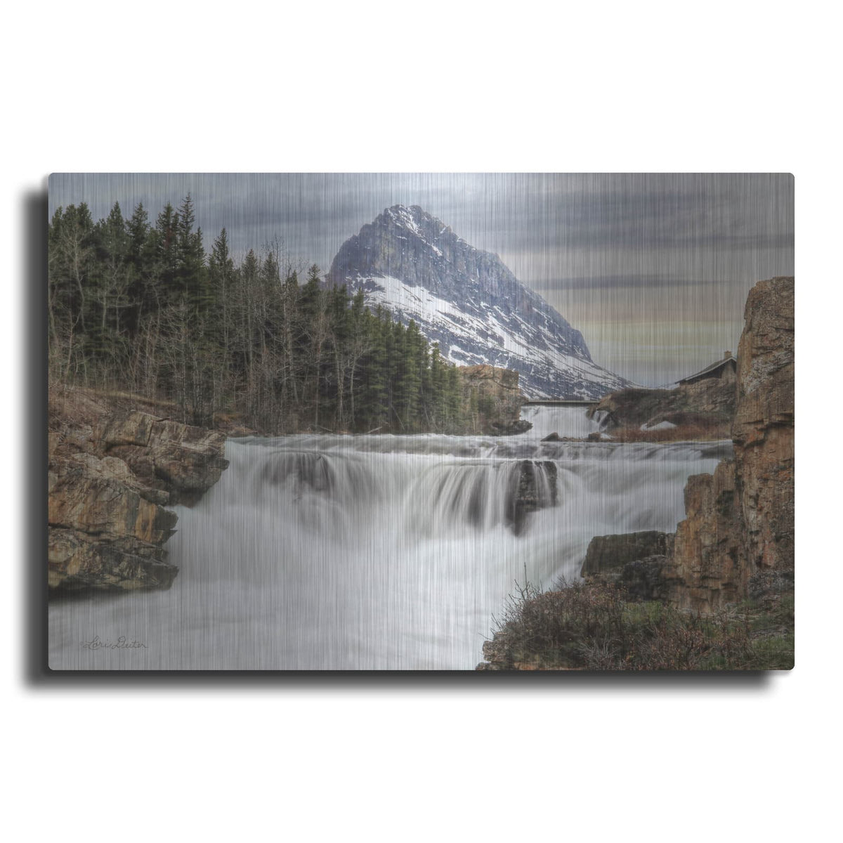 'Swiftcurrent Falls' by Lori Deiter – Metal Wall Art