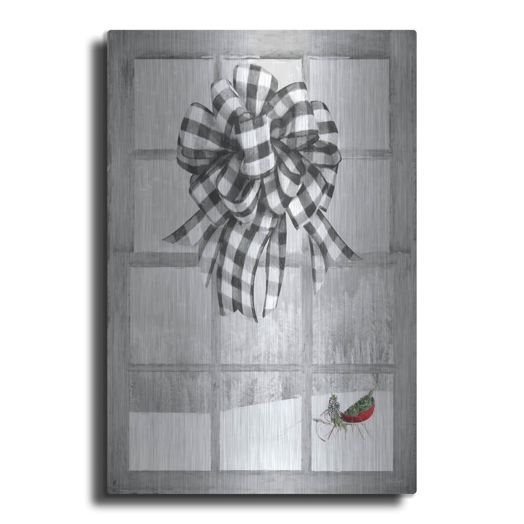 'Christmas Sleigh with Bow' by Lori Deiter – Metal Wall Art