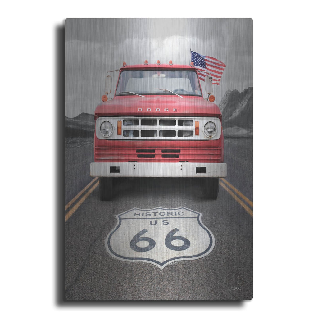 'Dodge on Route 66' by Lori Deiter – Metal Wall Art