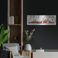 'Christmas Camper with Bike' by Lori Deiter – Metal Wall Art, 36x12 room view