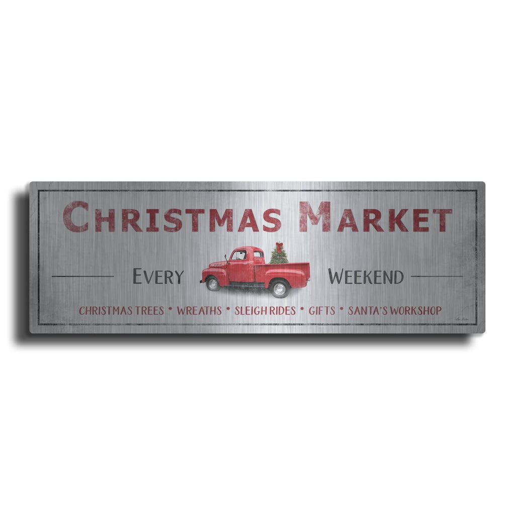 'Christmas Market Sign I' by Lori Deiter – Metal Wall Art