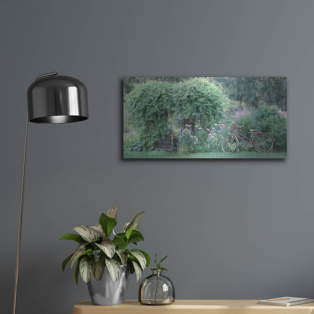 'Summer Greens' by Lori Deiter – Metal Wall Art, 24x12 room view