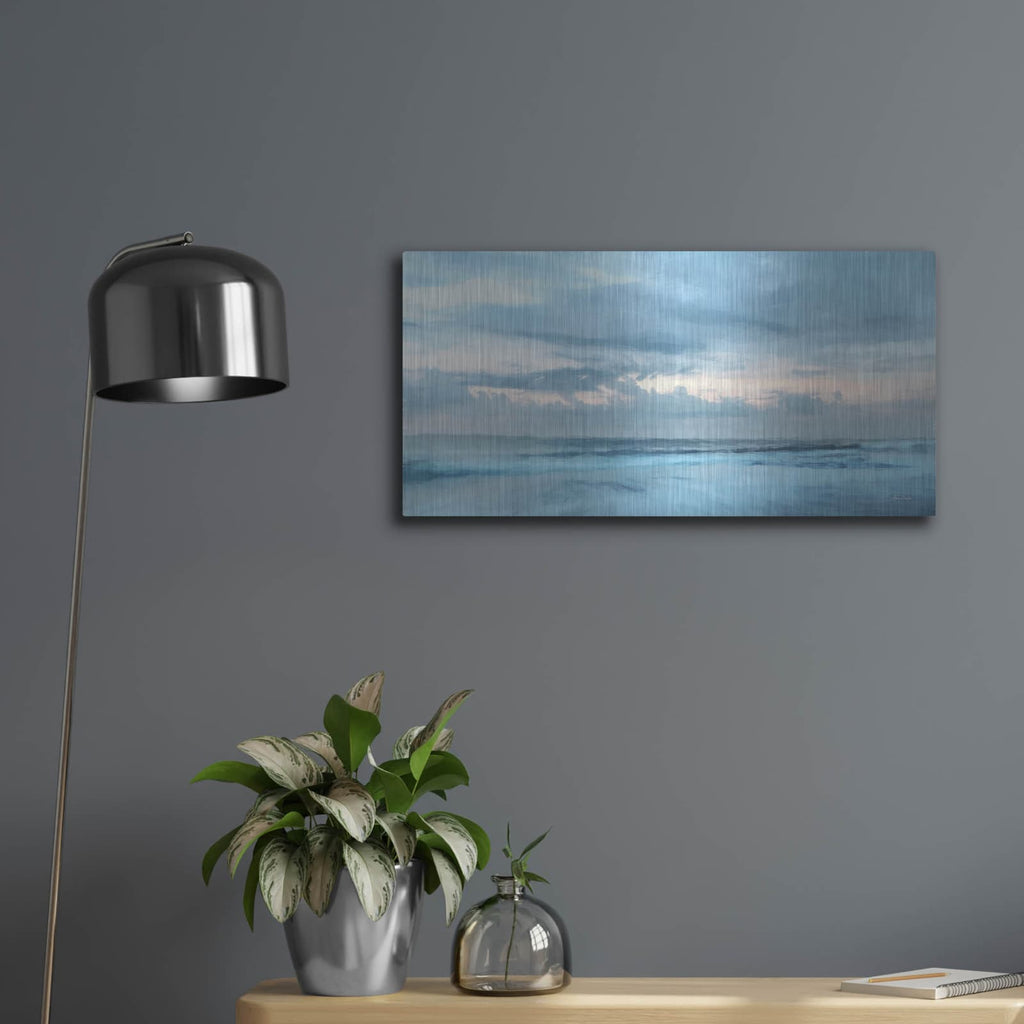 'Dewey Beach Abstract' by Lori Deiter – Metal Wall Art, 24x12 room view