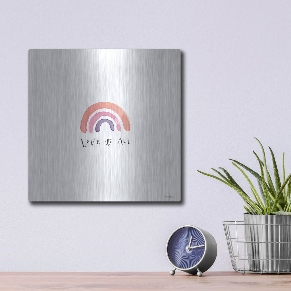 'Love to All' by Rachel Nieman – Metal Wall Art, 12x12 room view