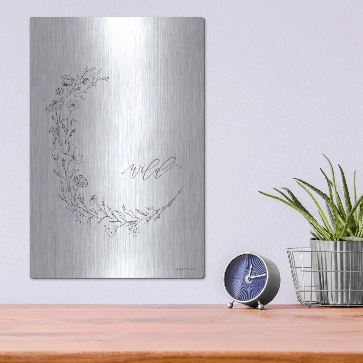 'Wild Flowers' by Rachel Nieman – Metal Wall Art, 12x16 room view