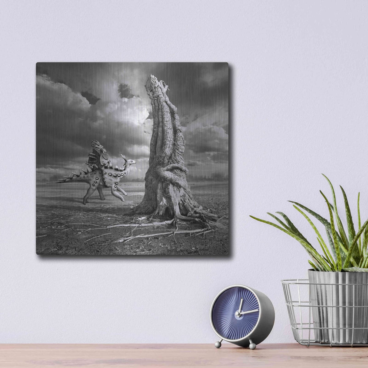 'Ancient Warrior' by Dariusz Klimczak – Metal Wall Art, 12x12 room view