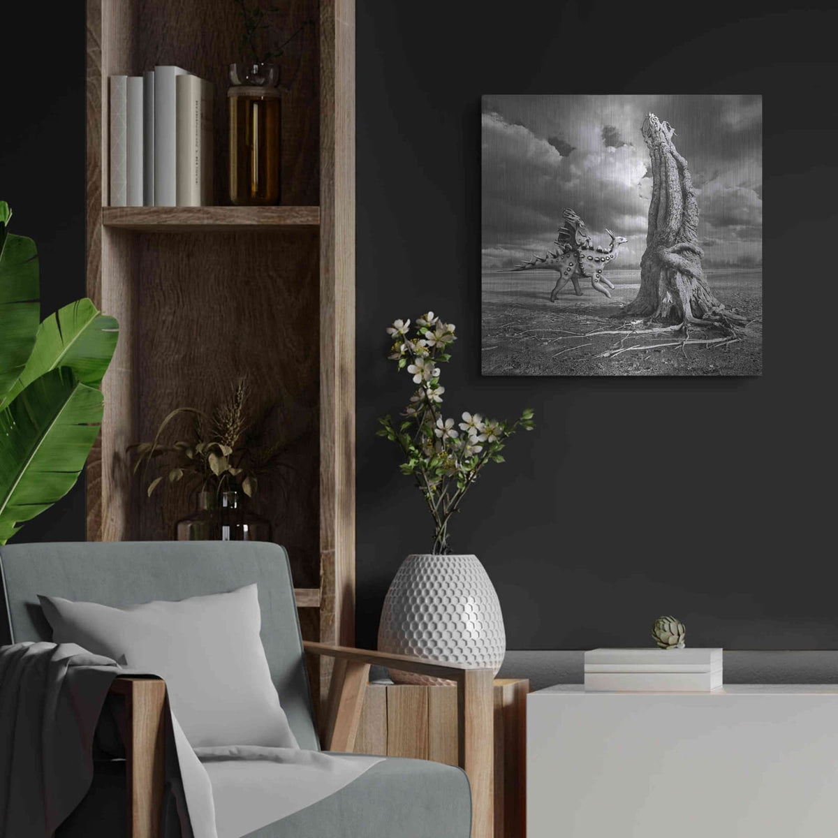 'Ancient Warrior' by Dariusz Klimczak – Metal Wall Art, 24x24 room view