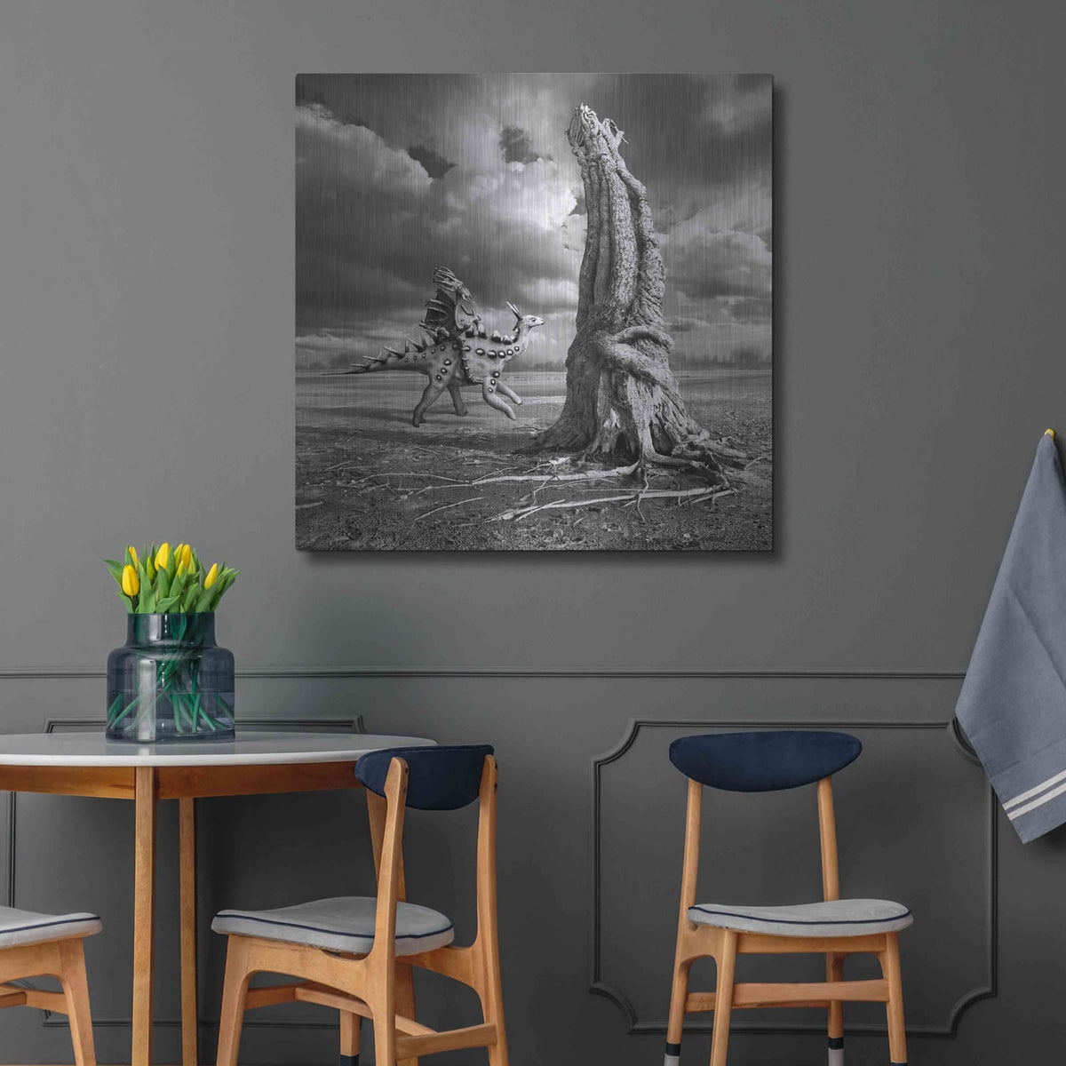 'Ancient Warrior' by Dariusz Klimczak – Metal Wall Art, 36x36 room view