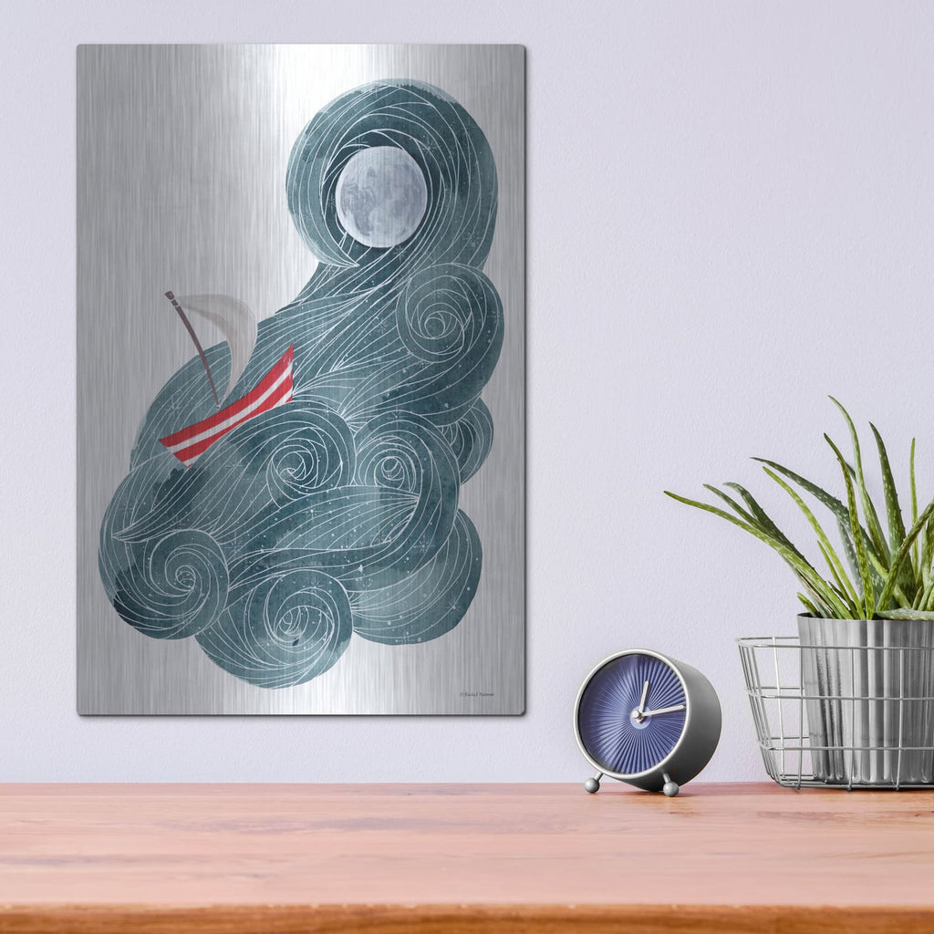 'Sailing in Space' by Rachel Nieman – Metal Wall Art, 12x16 room view