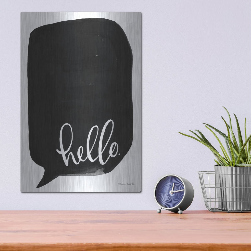 'Hello' by Rachel Nieman – Metal Wall Art, 12x16 room view