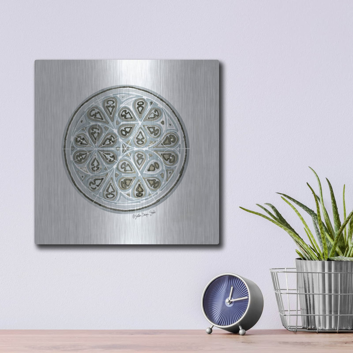 'Geometry Study 1' by Stellar Design Studio – Metal Wall Art, 12x12 room view