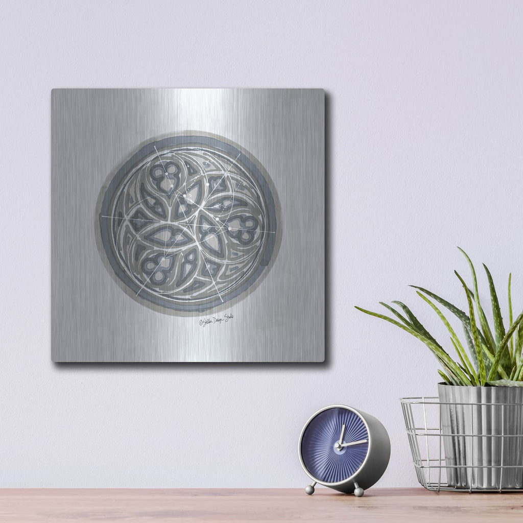 'Geometry Study 3' by Stellar Design Studio – Metal Wall Art, 12x12 room view