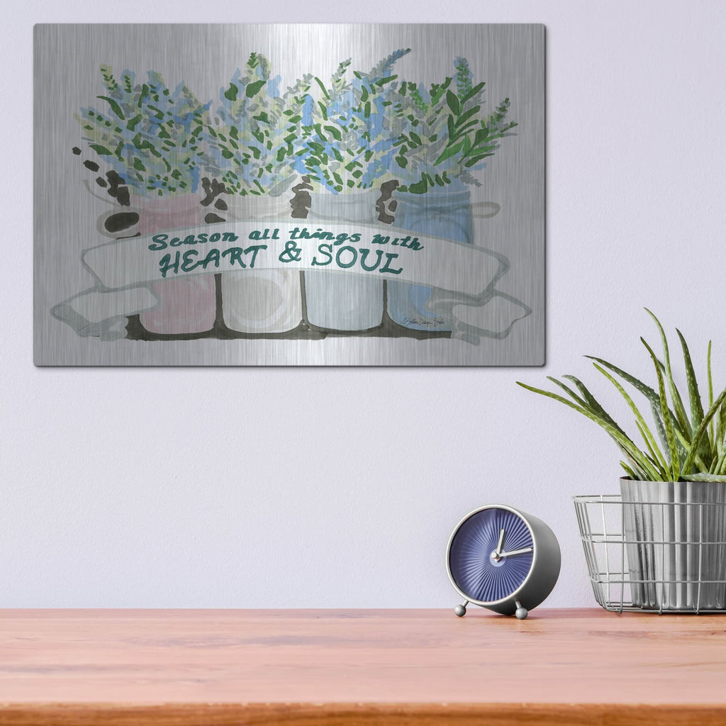 'Heart & Soul' by Stellar Design Studio – Metal Wall Art, 16x12 room view