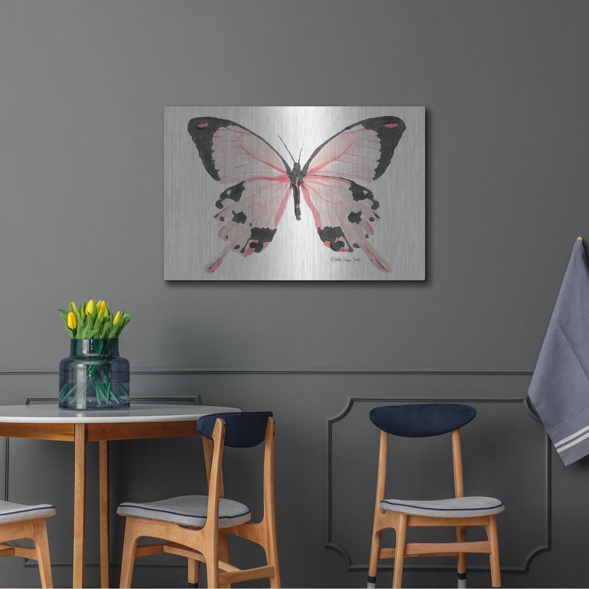 'Butterfly 1' by Stellar Design Studio – Metal Wall Art, 36x24 room view