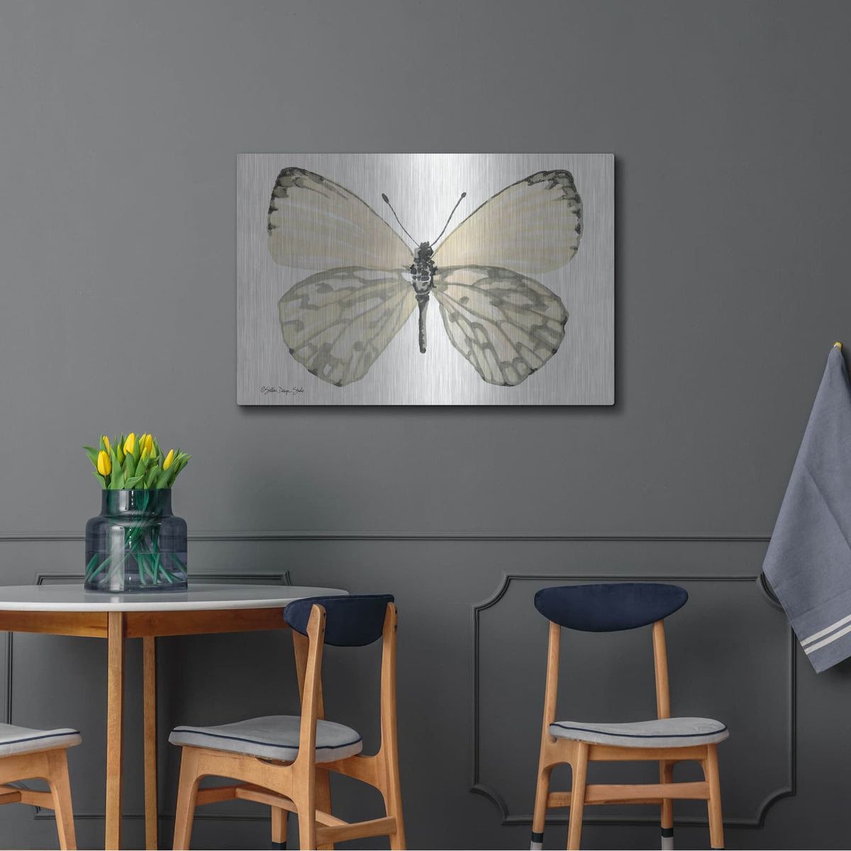 'Butterfly 2' by Stellar Design Studio – Metal Wall Art, 36x24 room view
