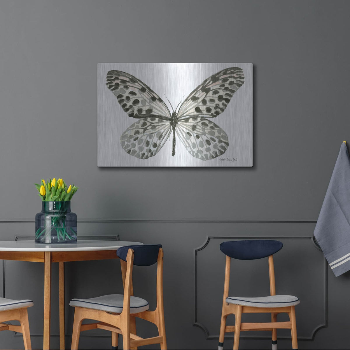 'Butterfly 3' by Stellar Design Studio – Metal Wall Art, 36x24 room view