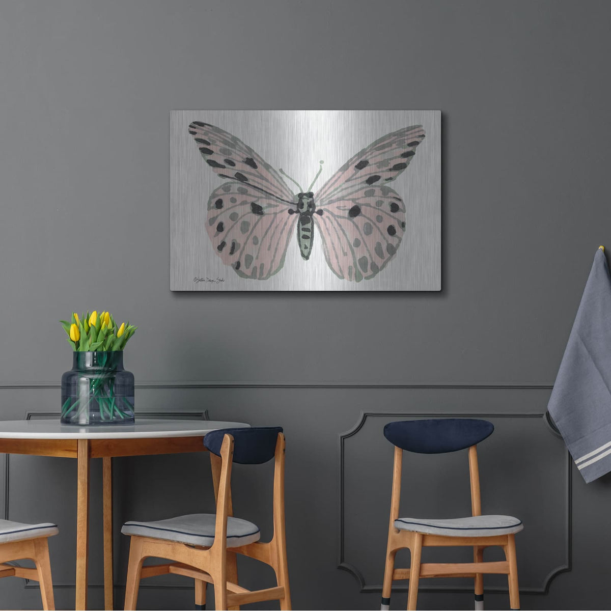 'Butterfly 6' by Stellar Design Studio – Metal Wall Art, 36x24 room view