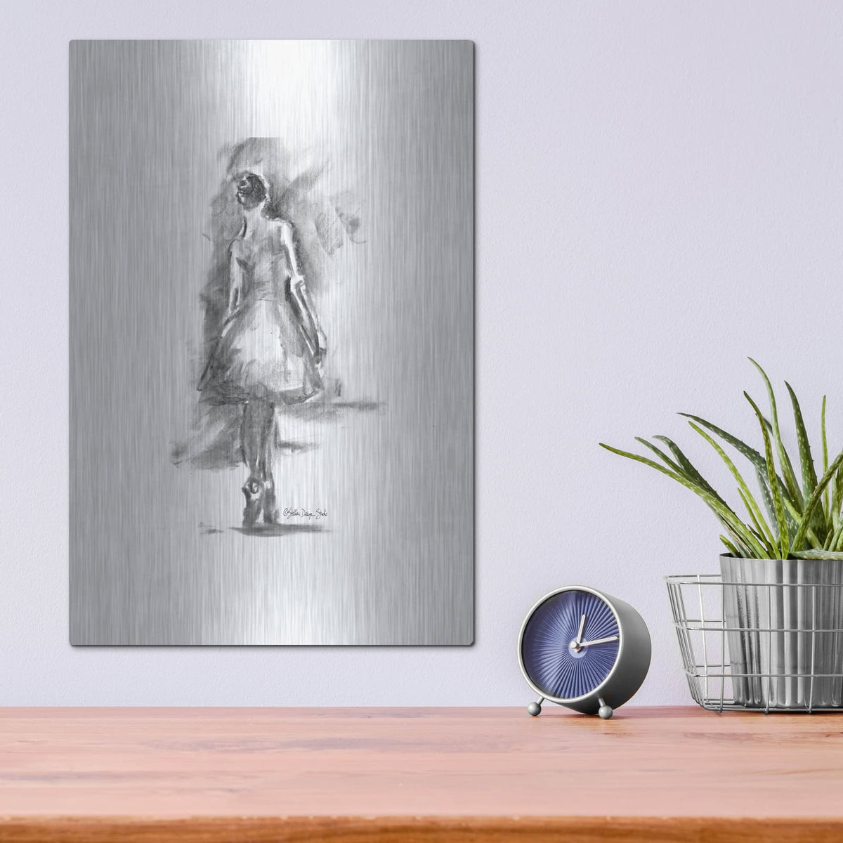 'Dance Figure 1' by Stellar Design Studio – Metal Wall Art, 12x16 room view
