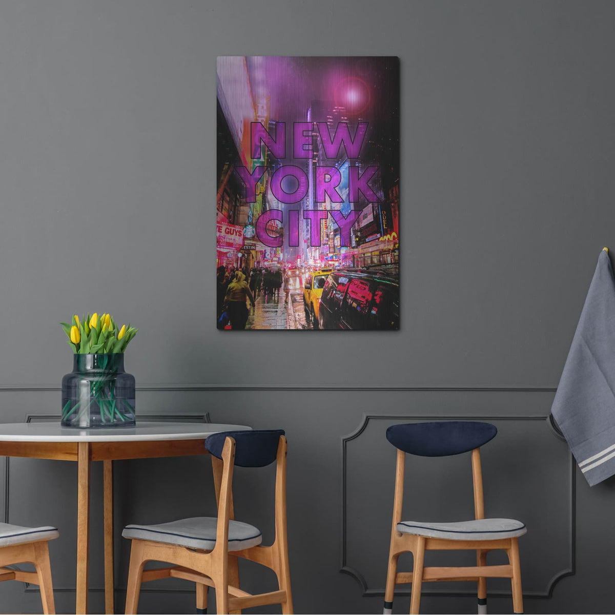 'New York City Color' by Nicklas Gustafsson – Metal Wall Art, 24x36 room view