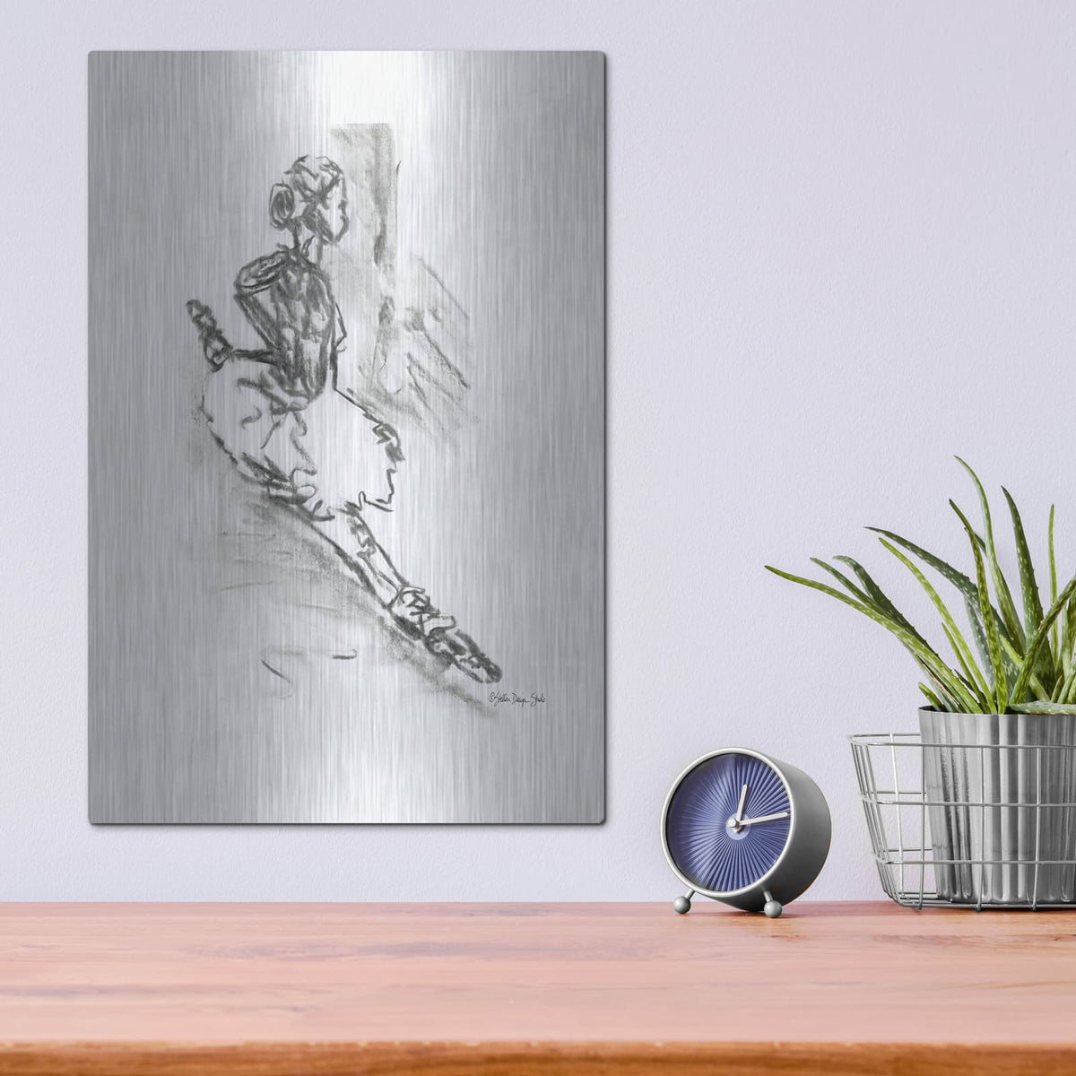 'Dance Figure 6' by Stellar Design Studio – Metal Wall Art, 12x16 room view