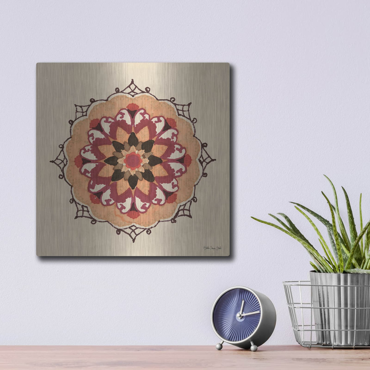 'Mandala 1' by Stellar Design Studio – Metal Wall Art, 12x12 room view