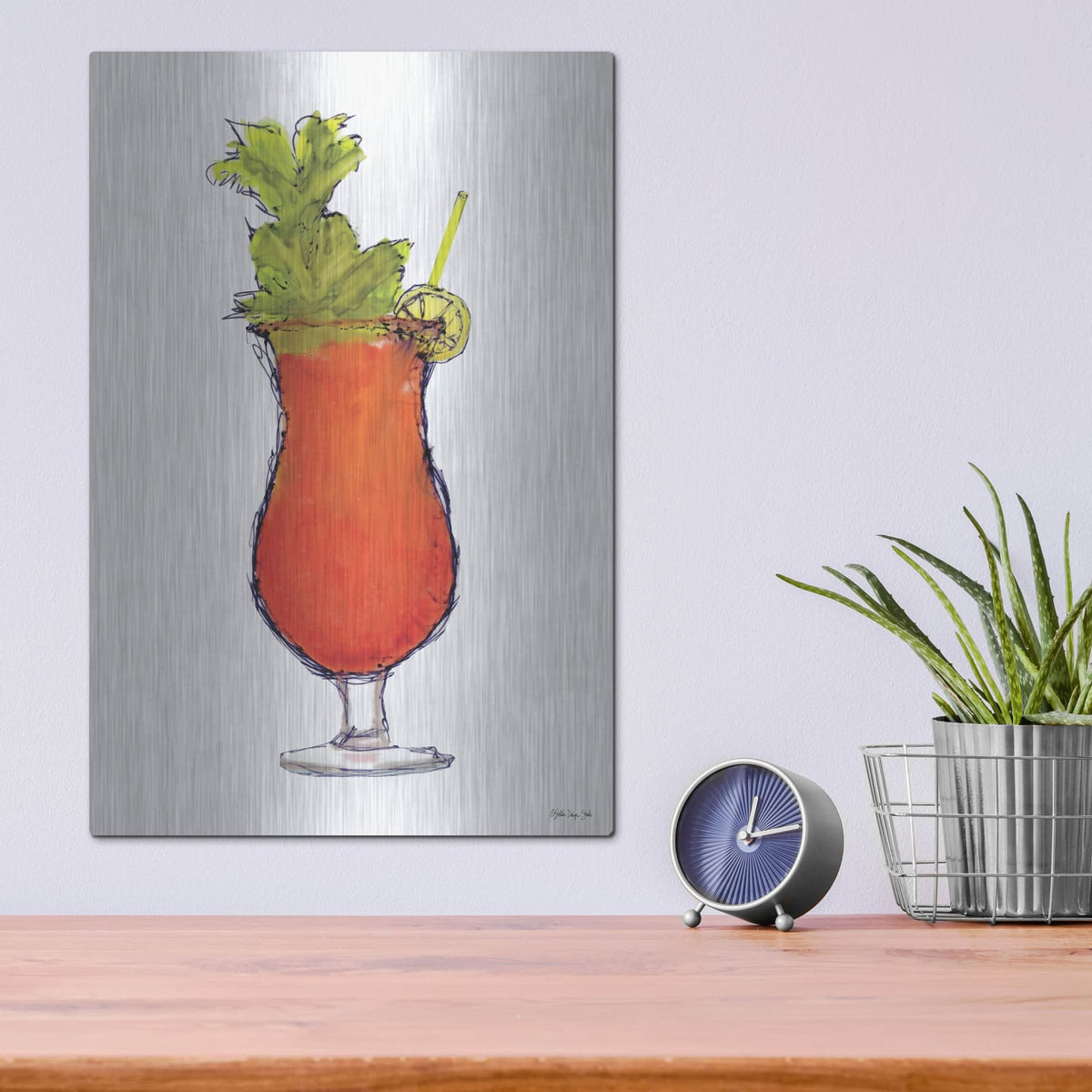 'Bloody Mary' by Stellar Design Studio – Metal Wall Art, 12x16 room view