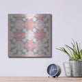 'Pink and Gray Pattern 3' by Stellar Design Studio – Metal Wall Art, 12x12 room view