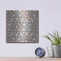 'Pink and Gray Pattern 6' by Stellar Design Studio – Metal Wall Art, 12x12 room view