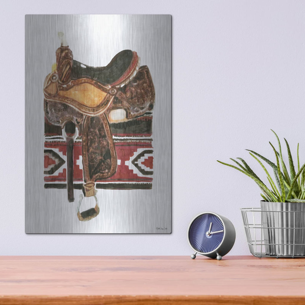 'Saddle 2' by Stellar Design Studio – Metal Wall Art, 12x16 room view