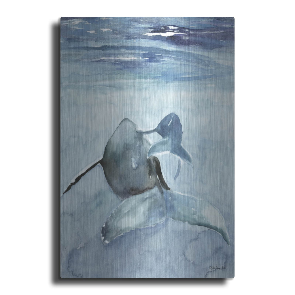 'Dolphin and Calf' by Stellar Design Studio – Metal Wall Art