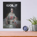 'Kick It' by Stellar Design Studio – Metal Wall Art, 12x16 room view