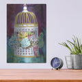 'Succulent Bird House' by Stellar Design Studio – Metal Wall Art, 12x16 room view