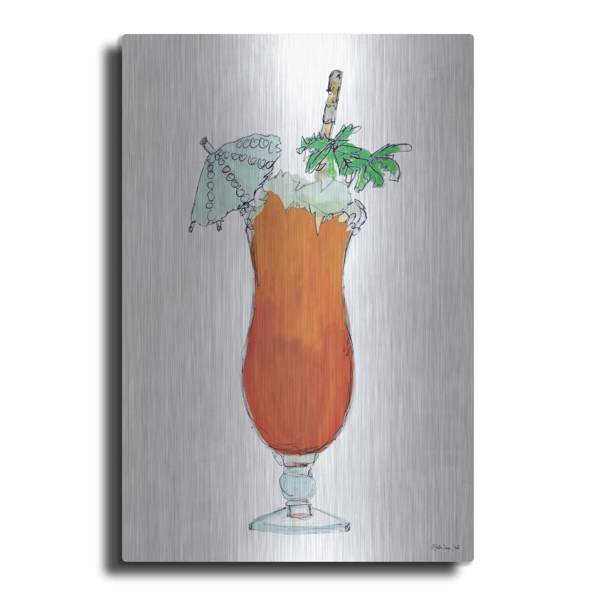 'Tropical Cocktail' by Stellar Design Studio – Metal Wall Art