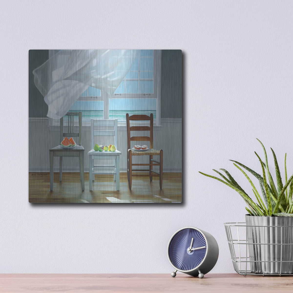 'Beach Therapy' by Karen Hollingsworth – Metal Wall Art, 12x12 room view