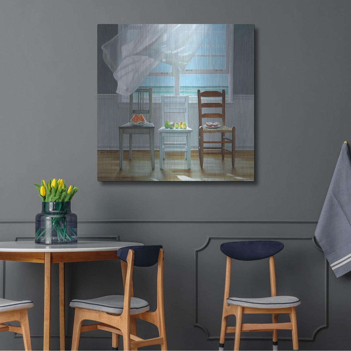 'Beach Therapy' by Karen Hollingsworth – Metal Wall Art, 36x36 room view
